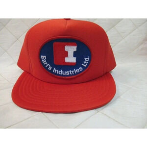 Earl's Industries Ltd Vancouver BC M/L NOS Vintage Snapback Hat  Cap Red Patch